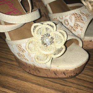 Canvas and Lace Wedges